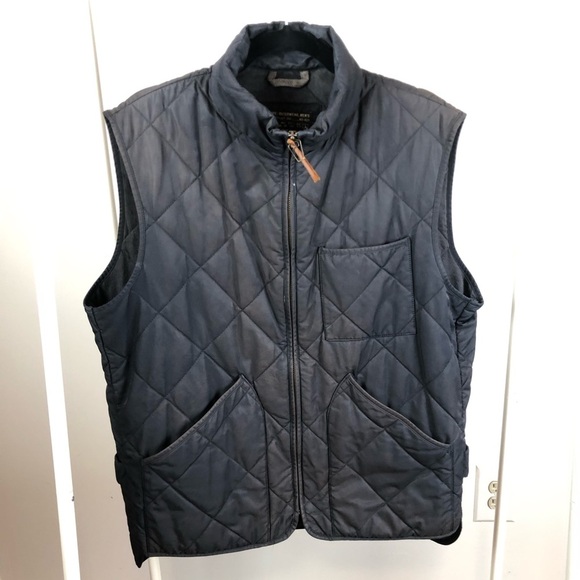 - JCrew Men's Sussex Quilted Primaloft Vest Insulated Outerwear Navy L - Picture 11 of 14